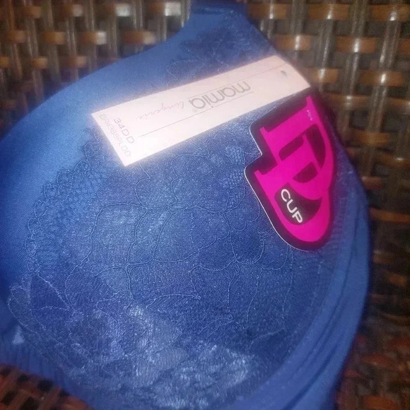 NWT Mamia Intimates Blue Adjustable Lace Detail Everyday Underwire Bra Size 34DD - Picture 7 of 7
